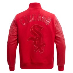 Chicago White Sox Classic Triple Red Wool Varsity Jacket Chicago White Sox Classic Triple Red Wool Varsity Jacket