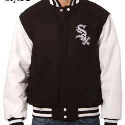 Chicago White Sox Letterman Black and White Jacket Chicago White Sox Letterman Black and White Jacket