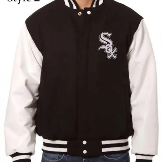 Chicago White Sox MLB Letterman Black and White Jacket