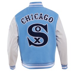 Chicago White Sox Retro Classic Blue Wool Varsity Jacket Chicago White Sox Retro Classic Blue Wool Varsity Jacket
