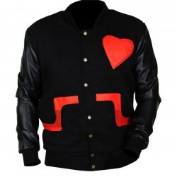Chris Brown Valentines Bomber Leather Letterman Jacket Chris Brown Valentines Bomber Leather Letterman Jacket
