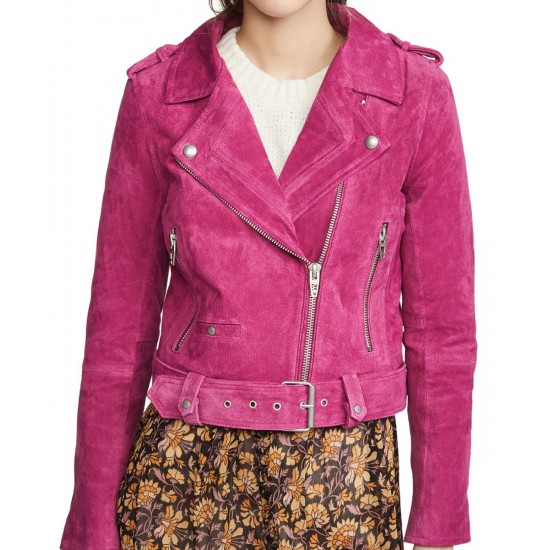 Chucky Alyvia Alyn Lind Pink Suede Jacket