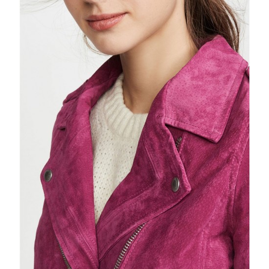 Chucky Alyvia Alyn Lind Pink Suede Jacket