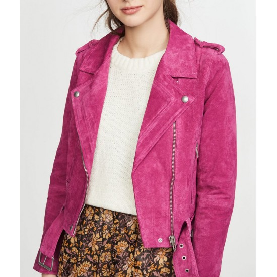 Chucky Alyvia Alyn Lind Pink Suede Jacket