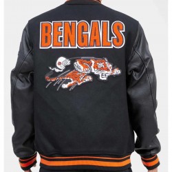 Cincinnati Bengals Retro Classic Rib Varsity Jacket Cincinnati Bengals Retro Classic Rib Varsity Jacket