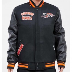 Cincinnati Bengals Retro Classic Rib Varsity Jacket Cincinnati Bengals Retro Classic Rib Varsity Jacket