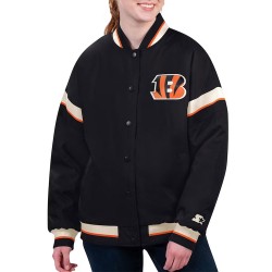 Cincinnati Bengals Tournament Black Varsity Jacket Cincinnati Bengals Tournament Black Varsity Jacket