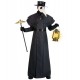 Classic Plague Doctor Halloween Black Wool Coat