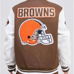 Cleveland Browns Mash Up Varsity Jacket Cleveland Browns Mash Up Varsity Jacket