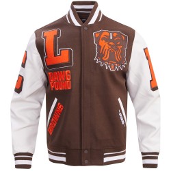 Cleveland Browns Mashup Men's Rib Wool Varsity Jacket Cleveland Browns Mashup Men's Rib Wool Varsity Jacket