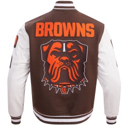 Cleveland Browns Mashup Men's Rib Wool Varsity Jacket Cleveland Browns Mashup Men's Rib Wool Varsity Jacket
