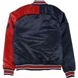 Cleveland Indians Navy and Red Varsity Satin Jacket Cleveland Indians Navy and Red Varsity Satin Jacket