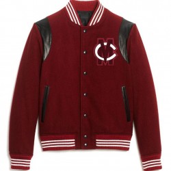 Club Monaco The Perfect Varsity Red Wool Jacket