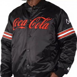 Coca Cola Black Bomber Varsity Jacket Coca Cola Black Bomber Varsity Jacket