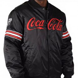 Coca Cola Black Bomber Varsity Jacket Coca Cola Black Bomber Varsity Jacket