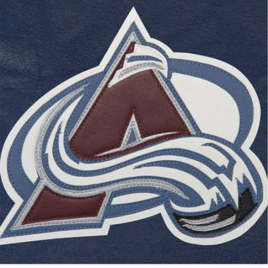 Colorado Avalanche Bomber Navy Blue Leather Jacket