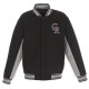 Colorado Rockies Accent Gray and Black Varsity Wool Jacket