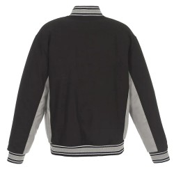 Colorado Rockies Accent Gray and Black Varsity Wool Jacket Colorado Rockies Accent Gray and Black Varsity Wool Jacket