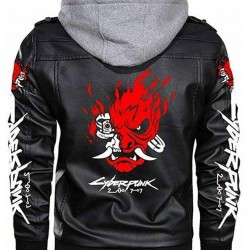 Cyberpunk Samurai Leather Halloween Costume Jacket