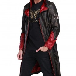 DMC Dante Leather Hooded Coat DMC Dante Leather Hooded Coat