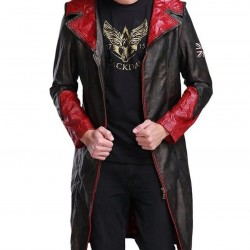 DMC Dante Leather Hooded Coat