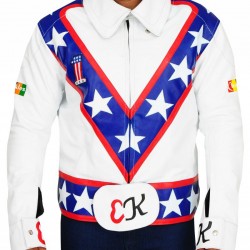 Daredevil Evel Knievel White Biker Jacket Daredevil Evel Knievel White Biker Jacket