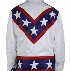 Daredevil Evel Robert Craig Knievel White Leather Motorcycle Jacket Daredevil Evel Robert Craig Knievel White Leather Motorcycle Jacket