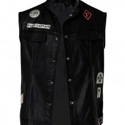 Deacon John Mongrel Farewell Motorcycle Leather Vest Deacon John Mongrel Farewell Motorcycle Leather Vest