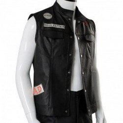 Deacon John Mongrel Farewell Motorcycle Leather Vest Deacon John Mongrel Farewell Motorcycle Leather Vest
