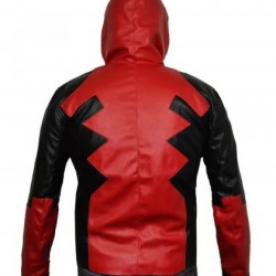 Deadpool Leather Hoodie Costume Deadpool Leather Hoodie Costume