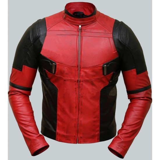 Deadpool Red Leather Jacket