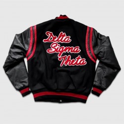 Delta Sigma Theta Black Varsity Jacket Delta Sigma Theta Black Varsity Jacket