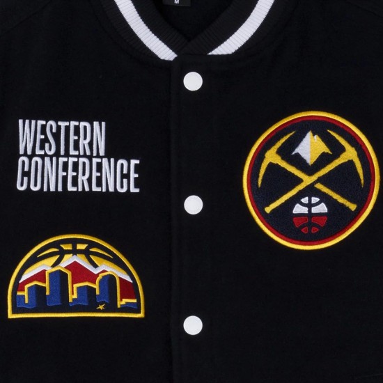 Denver Nuggets Western Conference Varsity Jacket Denver Nuggets Western Conference Varsity Jacket