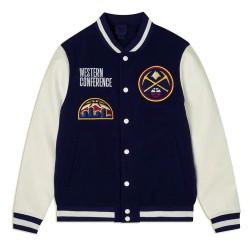 Denver Nuggets Western Conference Varsity Jacket Denver Nuggets Western Conference Varsity Jacket