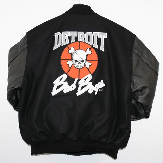 Detroit Bad Boys Varsity Black Jacket Detroit Bad Boys Varsity Black Jacket