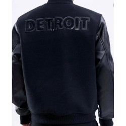 Detroit Lions Letterman Varsity Black Jacket Detroit Lions Letterman Varsity Black Jacket