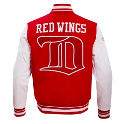 Detroit Red Wings Retro Classic Rib Varsity Jacket Detroit Red Wings Retro Classic Rib Varsity Jacket