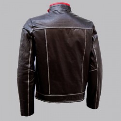 Double Stitched Men's Brown Leather Jacket Double Stitched Men's Brown Leather Jacket