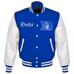 Duke Blue Devils Royal and White Varsity Jacket