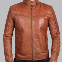 New Men's Edinburgh Brown Leather Jacket New Men's Edinburgh Brown Leather Jacket