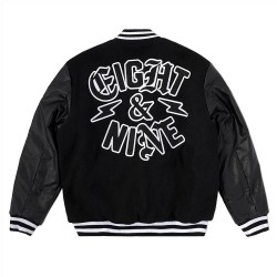 Eight & Nine No Worries Letterman Jacket Eight & Nine No Worries Letterman Jacket