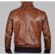 Ernest Brown Lambskin Mens Bomber Leather Jacket