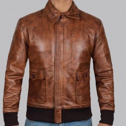 Ernest Brown Lambskin Mens Bomber Leather Jacket Ernest Brown Lambskin Mens Bomber Leather Jacket