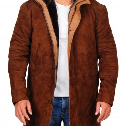 Longmire-sheriff Walt Robert Taylor Longmire Suede Leather Coat Jacket