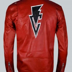 Fergal Devitt Motorcycle Red Leather Jacket Fergal Devitt Motorcycle Red Leather Jacket