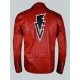 Fergal Devitt Motorcycle Red Leather Jacket