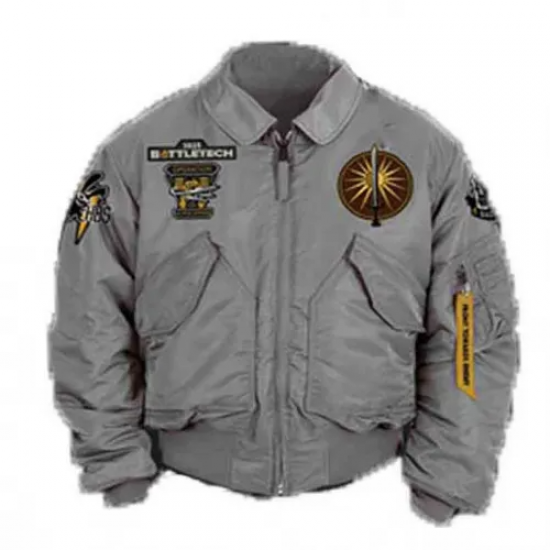 Flight Battletech Mechwarrior Bomber Satin Jacket