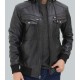 Frank Mens Black Leather Hooded Bomber Jacket Frank Mens Black Leather Hooded Bomber Jacket