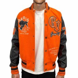 George V Panther Red Wool Varsity Jacket