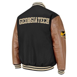 Georgia Tech Black and Brown Varsity Jacket Georgia Tech Black and Brown Varsity Jacket
